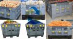 Best selling 1200*1000*810mm food grade plastic pallet collapsible box for