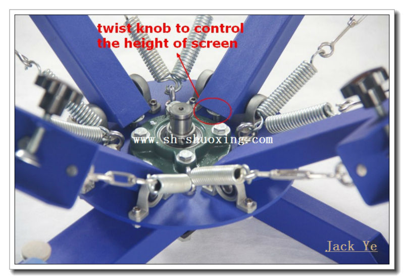 Screen printing 4 color 1 station, 4 color 1 station screen micro registration