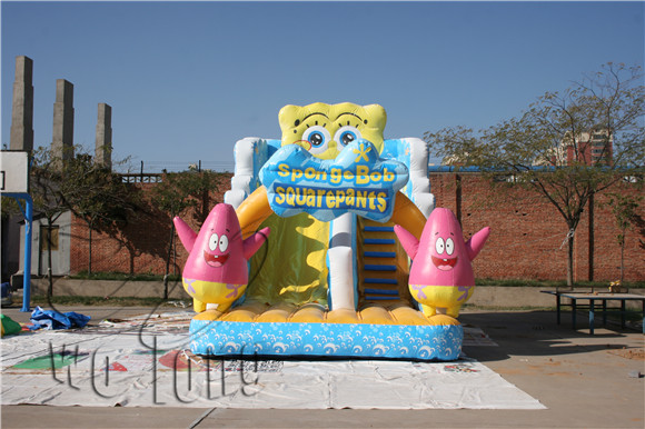 commercial kids spongbob inflatable slide