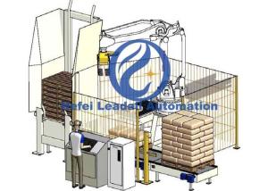 China Steel Automatic Bag Palletizer / Robotic Bag Palletizer Convenient Maintenance on sale