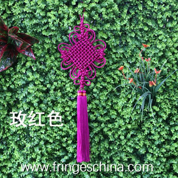 Traditional fluorescent tassels with chinese knot for home and graduation cap decoration