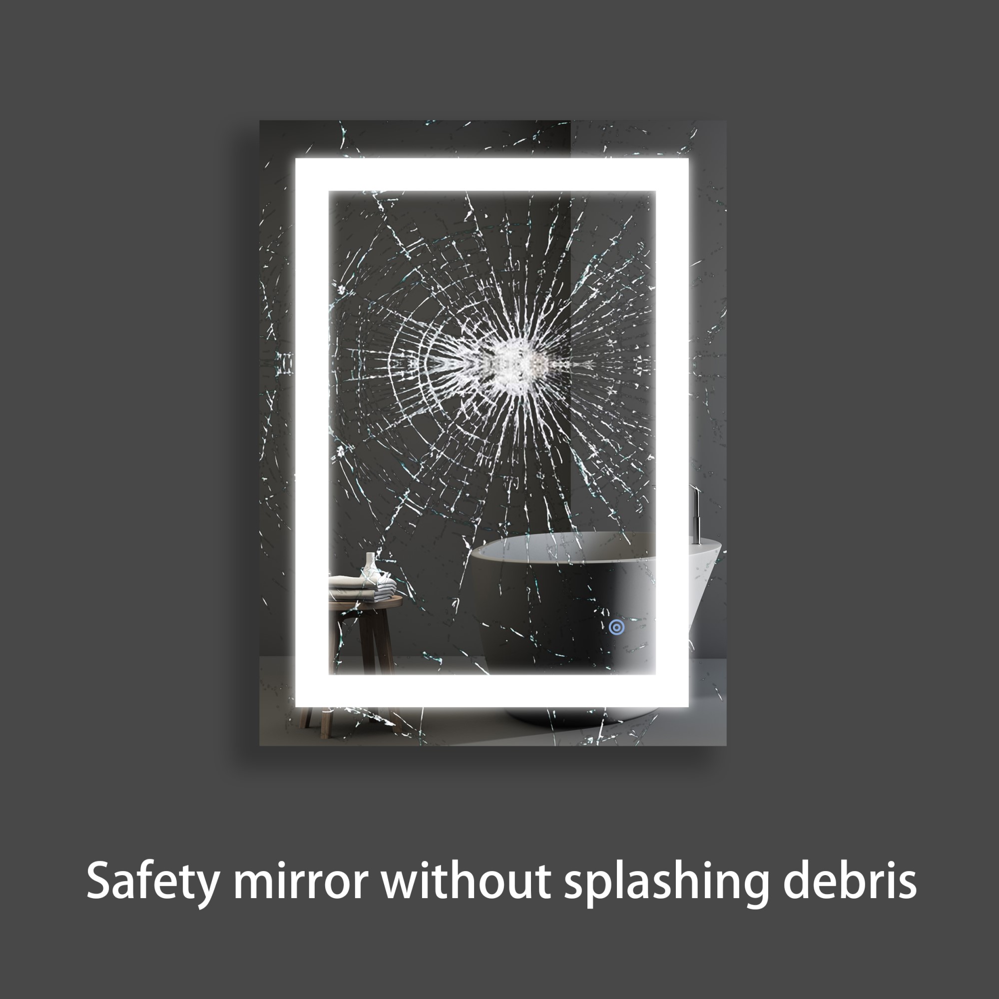 Graceful Hotel Bathroom LED Mirror with Custom Light Feature and Modern Luxury Design