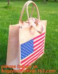 Burlap Tote Bags Bulk Laminated Interior Jute Tote Bag Full Gusset With Inner