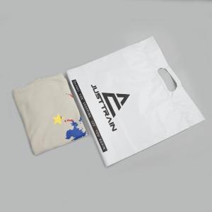 Wholesale 9x14 White Black Die-cut handle mailing bag, Plastic handle carry bag. poly handle shopping bags from china suppliers