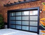 High Safety Aluminum Alloy Glass Sectional Garage Door Water Tightness Class 3