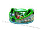 Green Custom Inflatable Play Park / Bounce House Amusement Park