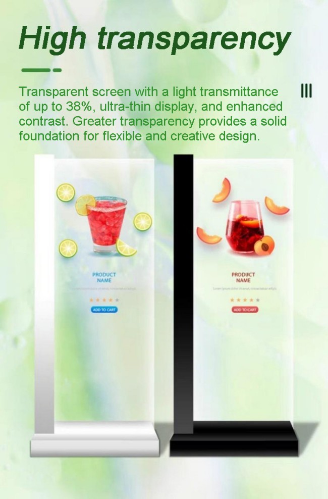 Touch OLED Transparent Screen Cutting Edge Display Science Technology Exhibitions Charm Suitable in Stock