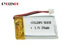 8g Miniature Lithium Ion Polymer Battery High Voltage LP502030 3.7V 250mAh 20C