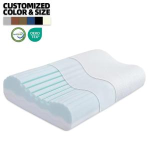 Wholesale Adjustable Contour Memory Foam Pillow Washable Orthopedic Neck Support Pillow from china suppliers