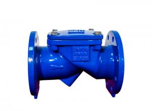 Wholesale Rubber Seat Silent Check Valve Cast Iron 45 DEG For Sewage from china suppliers