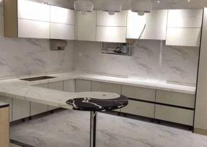 Wholesale White Quartz Kitchen Worktops , Quartz Stone Countertops Customized Size from china suppliers