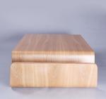 Natural Offi Scando Modern Wood Coffee Table Plywood Top Curved For Showroom