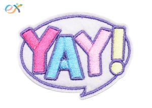 Wholesale Kids Cute Stock Embroidered Patches Iron On Backing Shape customized from china suppliers