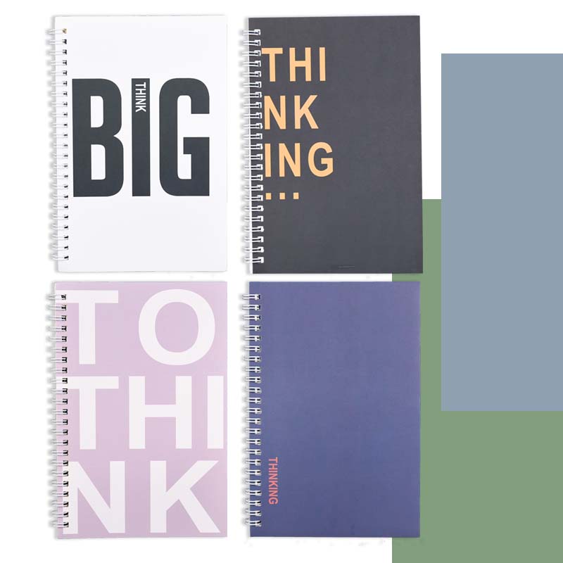 Customized Print Promotion A4 A5 School Notebook with Paper Cover and 60 Inner Sheets