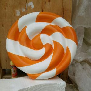 Wholesale large fiberglass statue colorful lollipop model as decoration in plaza hall or square from china suppliers