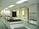 Economical All Wood Lab Island Bench / Lab Center Bench With Aluminum Coated