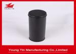 YT1188 Round Cylinder Plain Black Metal Tea Containers Safe Packaging Custom