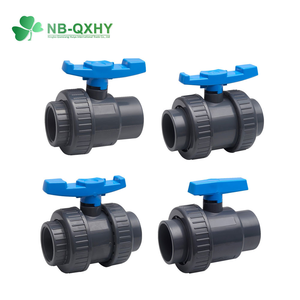 Plastic 2&quot; 1&quot; Inch UPVC True Union Ball Valve PVC Ball Valve Industrial Grade Double Union Ball Valve