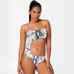 Tiered Layer Tie a Knot Front Top With Low waist Bikini swimsuit high cut