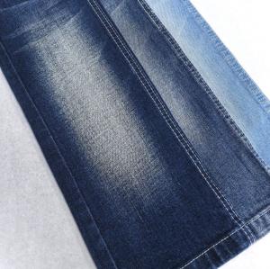 Wholesale twill hatch cross slub low stretch dark blue denim fabric 10.5OZ from china suppliers