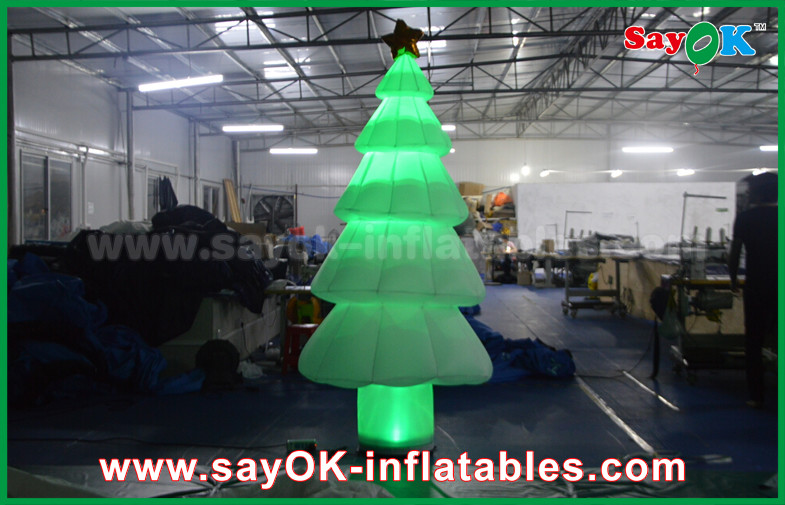 3m Inflatable Light Decoration LED Lighting Christmas Tree With Nylon Material