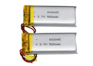 Wholesale Ultra Thin Lithium Polymer Battery Pack , 602045 500mah Li Po 3.7 V Battery from china suppliers