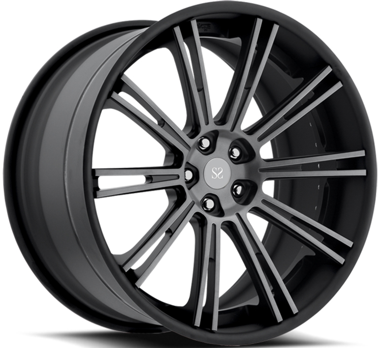 For Benz SLS-Class Black Machine Face 18 19 20 21 22 Inch 2-PC Forged Alloy Custom Wheels