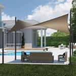 customized size Hdpe shade sail Waterproof Textil Sun Shade Sail Outdoor Pole