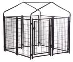 Outdoor Pet Metal Cage 2M Dog Pen Run Kennel With Water Proof Cover