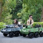 Kids Electric Toy Tank Riding Toy Electric Tank 12V 6X6 Wheels PP Plastic Type