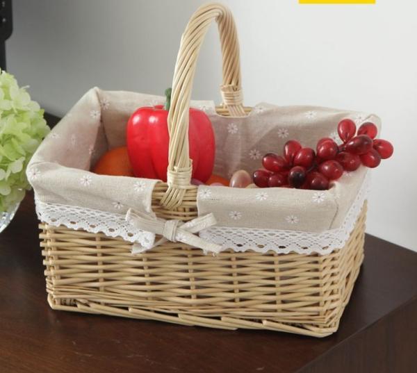 Handmade Natural Willow Wicker Picnic Basket Cheap Lunch Bags Hot sale products