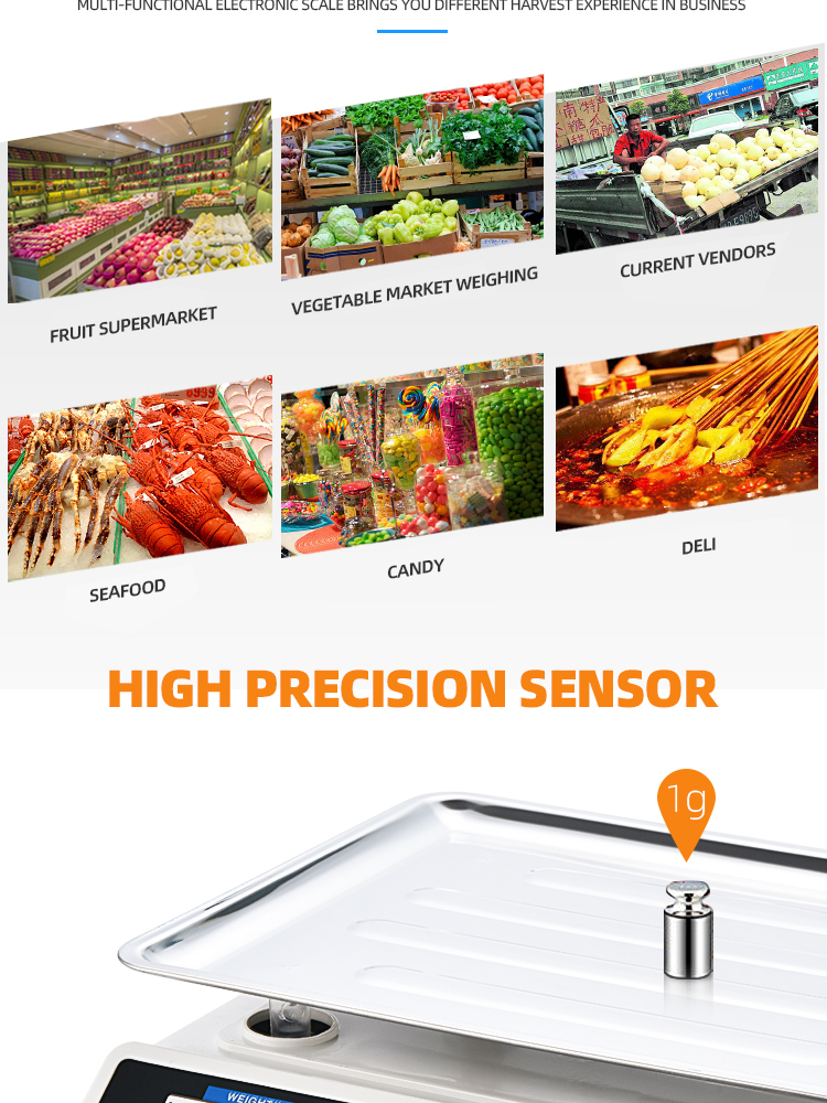 Bench Scale ABS Material Direct Digital 30kg/40kg High Accuracy 1g LED/LCD Display OEM Customizable