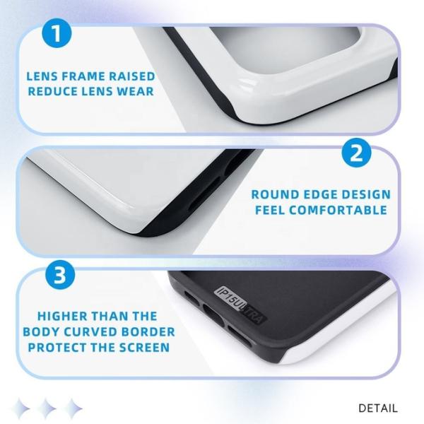 2 In 1 Tough Sublimation Phone Case Iphone 15 Blank Coated 3d Mobile Cover For Sublimation