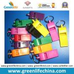 Muti-Colors Good Quality Plastic Promo Whistle Gifts w/Split Key Ring