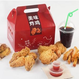 Wholesale Ivory Borad Anti Oil BOPP Sealable Fried Chicken Box Varnishing from china suppliers