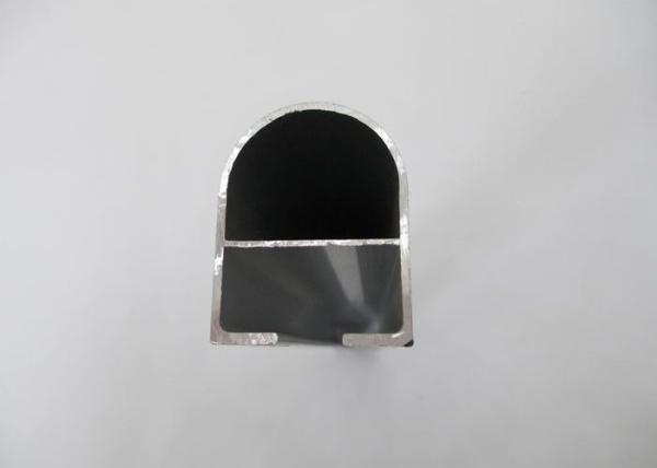 Silver Glossy Outdoor Stair Aluminum Railing Profiles , Anodized Aluminum