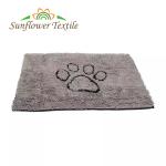 Customized Size Non-Slip Or TPR Dog Pet Chenille Dog Mat Travel Breathable