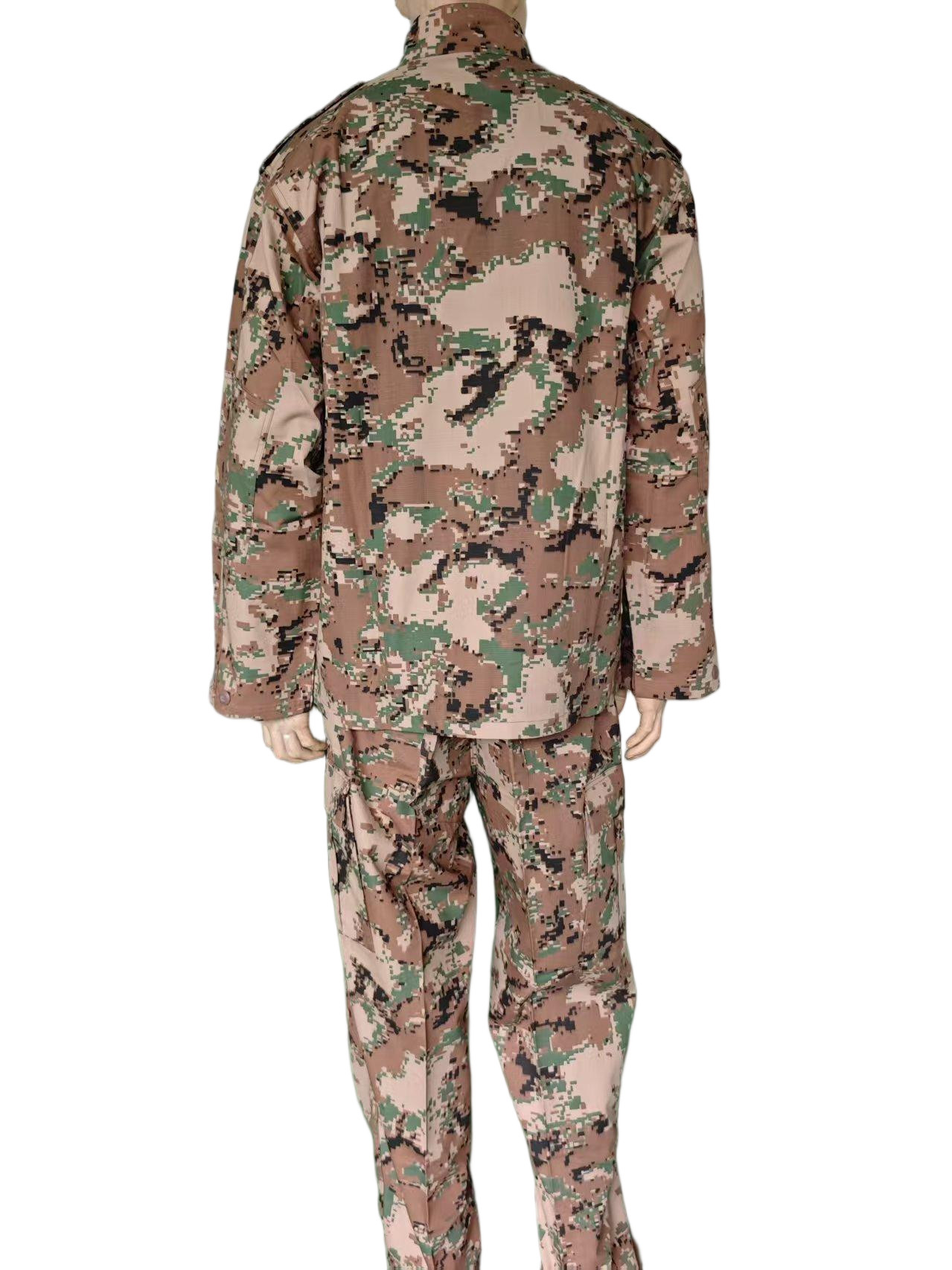 Digital Camouflage Military Training Uniform Set NC5050 Rip Stop Camouflage Tactical Fabric
