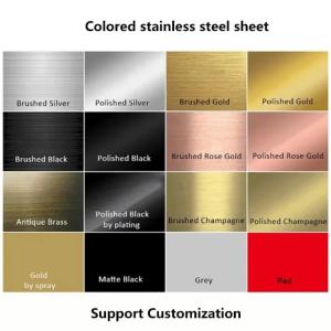 Wholesale High Quality 2400mm Length Colored Stainless Steel Sheet 304 Grade Stainless Steel Decorative Plate from china suppliers