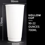 Eco Friendly Double Wall Paper Cups Disposable For Hot Cold Beverage