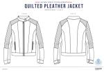 Polished Sliver Pu Leather Jacket Womens With Quilting Burgundy Tw75948