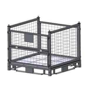 Wholesale 300kg 500kg Metal Mesh Storage Containers Folding Semi Open Steel from china suppliers