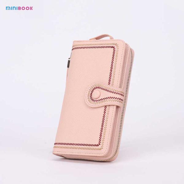 Women's Clutch Wallets with Multiple Colors Long Zipper Money Pocket and Card