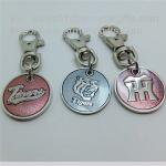 Supermarket shopping cart chip, enamel trolley token coin keychains China