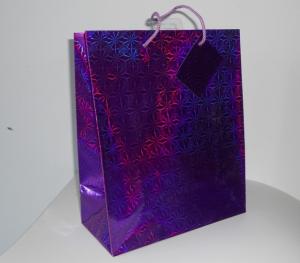Wholesale fashion paper gift bag with customised size nice design and mini tag holographic paper bag from china suppliers