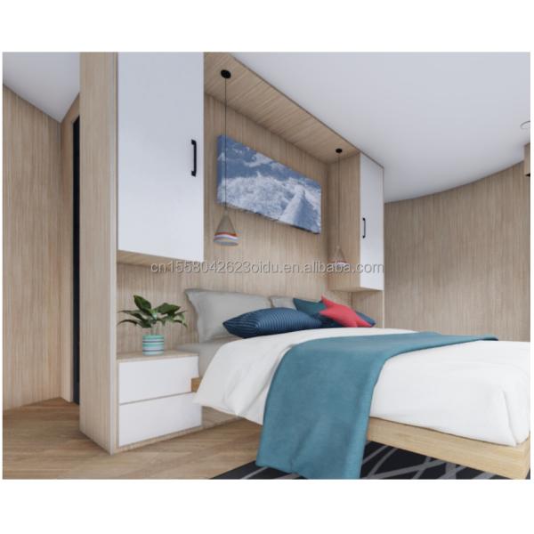 Customized Color Galvanized Steel Square Tubes Main Structure Prefabricated Wooden Round House Garden Hotel Wooden House