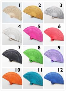 Wholesale Lacquered Colorful Sandalwood Hand Fan for Wedding Favors Guests Custom Souvenir from china suppliers