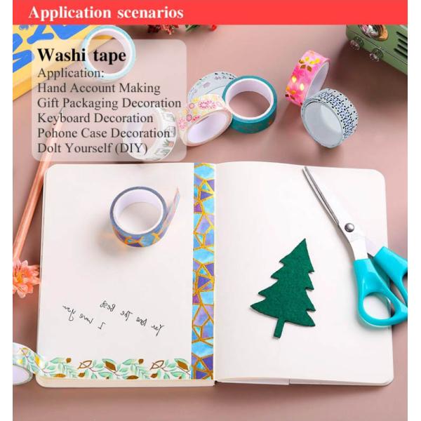 Waterproof Adhesive 50mm Solid Color Washi Tape For Kids