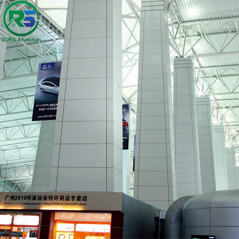 Curved Wall Aluminium Column Cladding Panel Square Pillars Cover 2.5mm