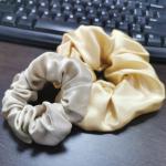 600TC Night Silk Scrunchies , 16 Momme Mulberry Silk Hair Bow